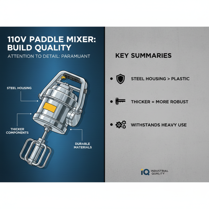 Top 10 Tips for Choosing a 110v Paddle Mixer for Your DIY Projects