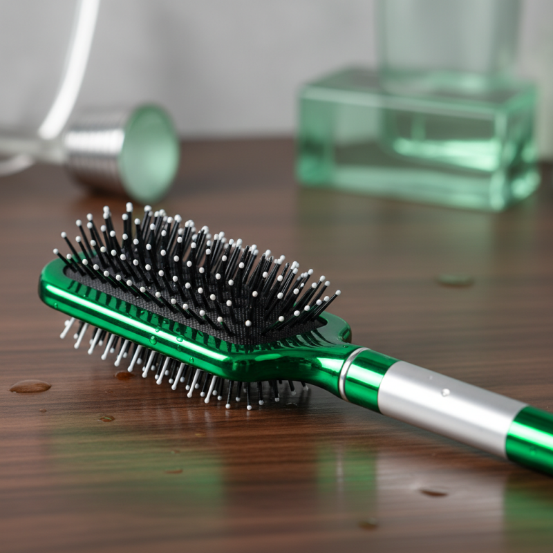 2026 Best Customized Electroplate Green Hair Brush with Aluminum Tube?