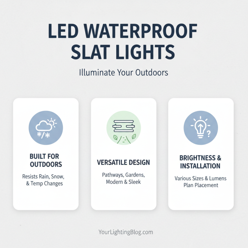 2026 Top Led Waterproof Slat Light for Outdoor Use?