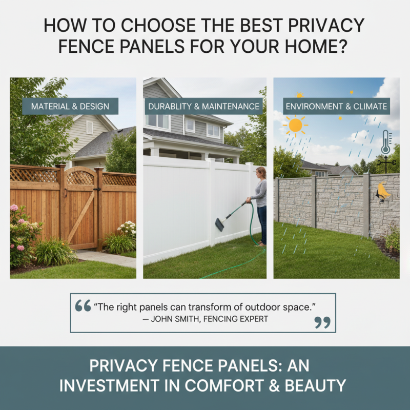 How to Choose the Best Privacy Fence Panels for Your Home?