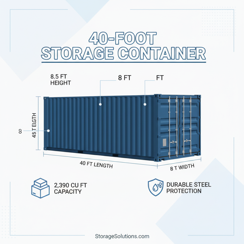 What is a 40 ft storage container and its uses?