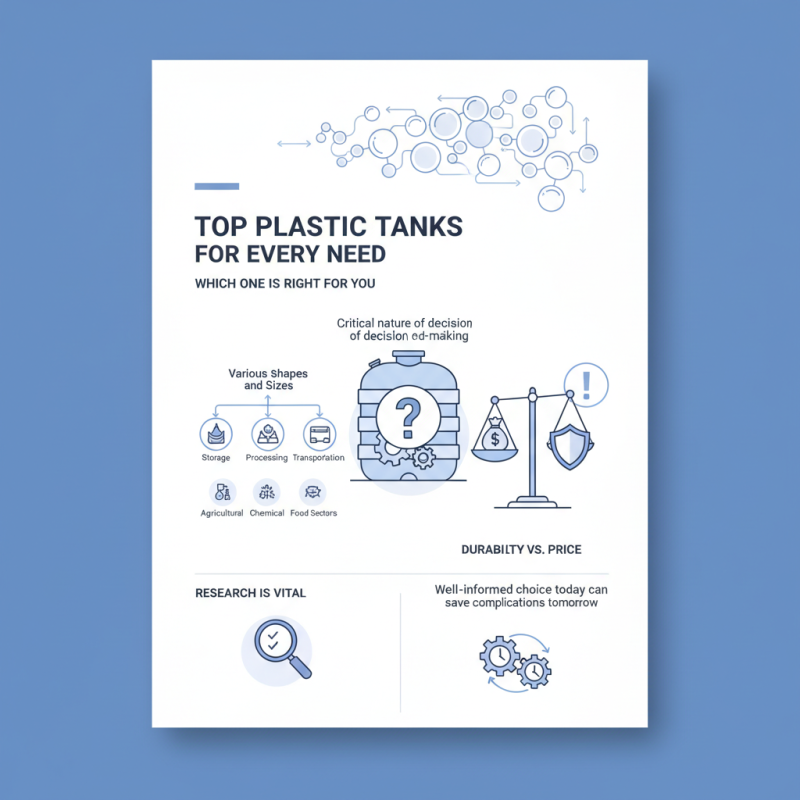 Top Plastic Tanks for Every Need Which One Is Right for You