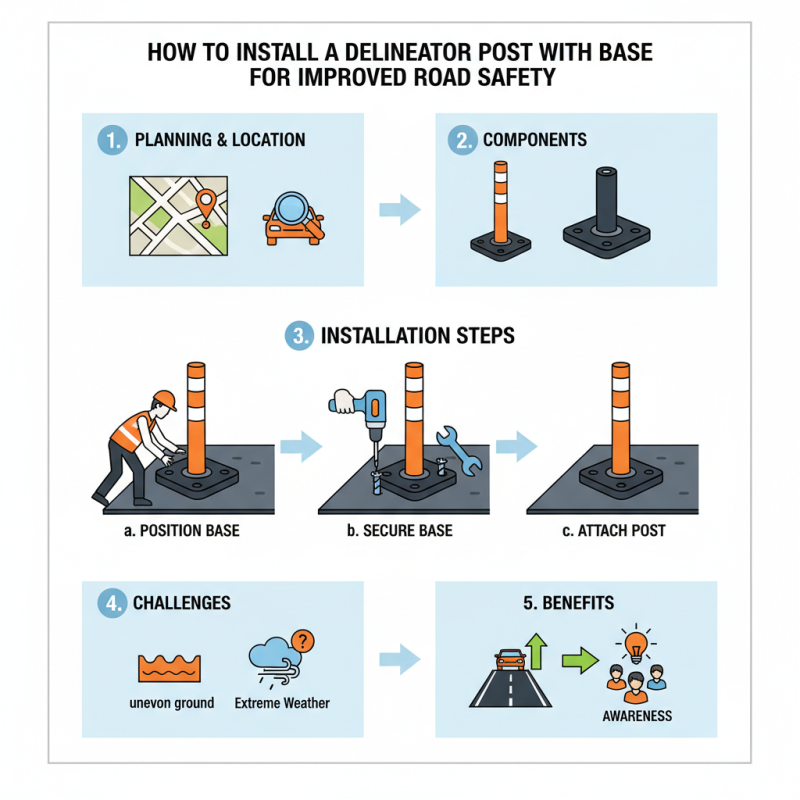 How to Install a Delineator Post with Base for Improved Road Safety?