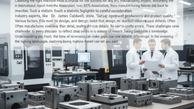 How to Choose the Right Machine Mold for Your Project?