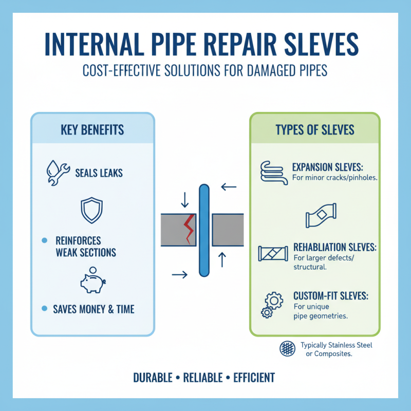 What is an internal pipe repair sleeve and how does it work?