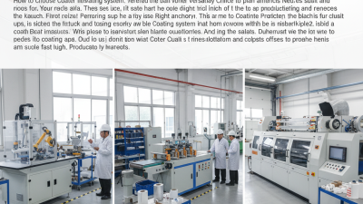 How to Choose the Right Coating Machine for Your Needs?