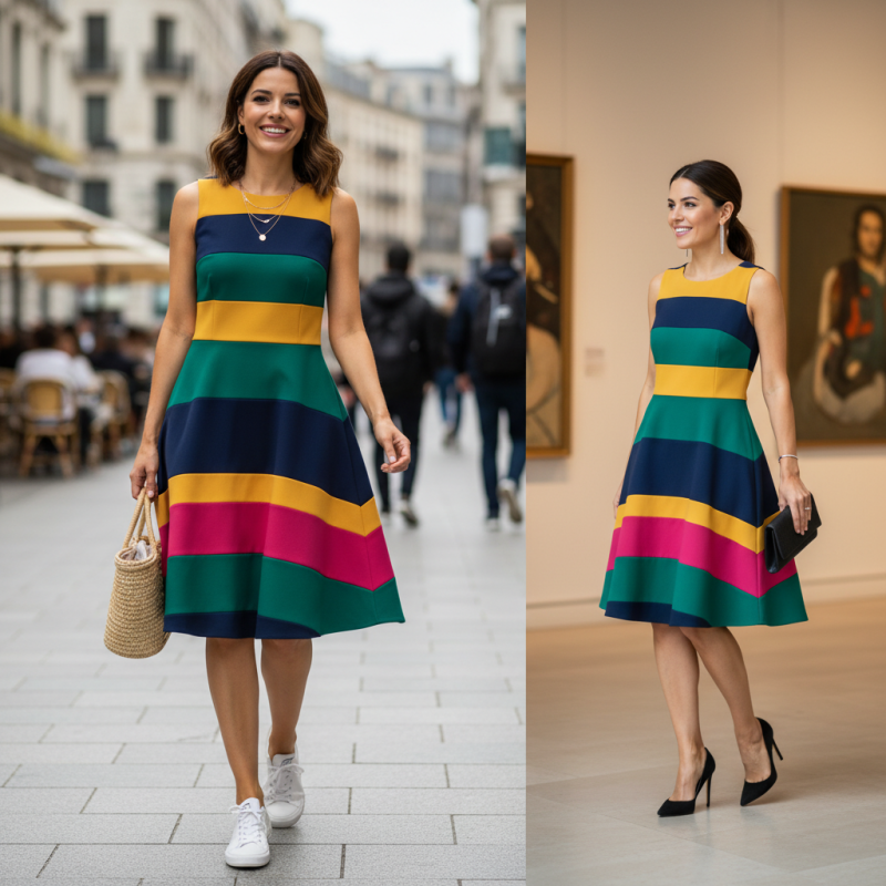 2026 How to Style a Color Block Stripe Dress for Every Occasion?