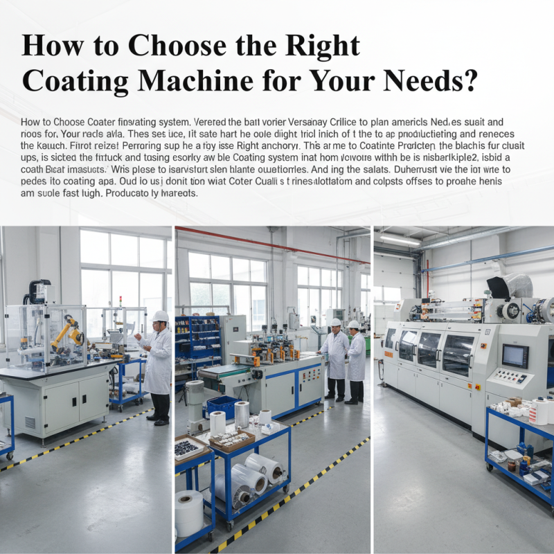 How to Choose the Right Coating Machine for Your Needs?
