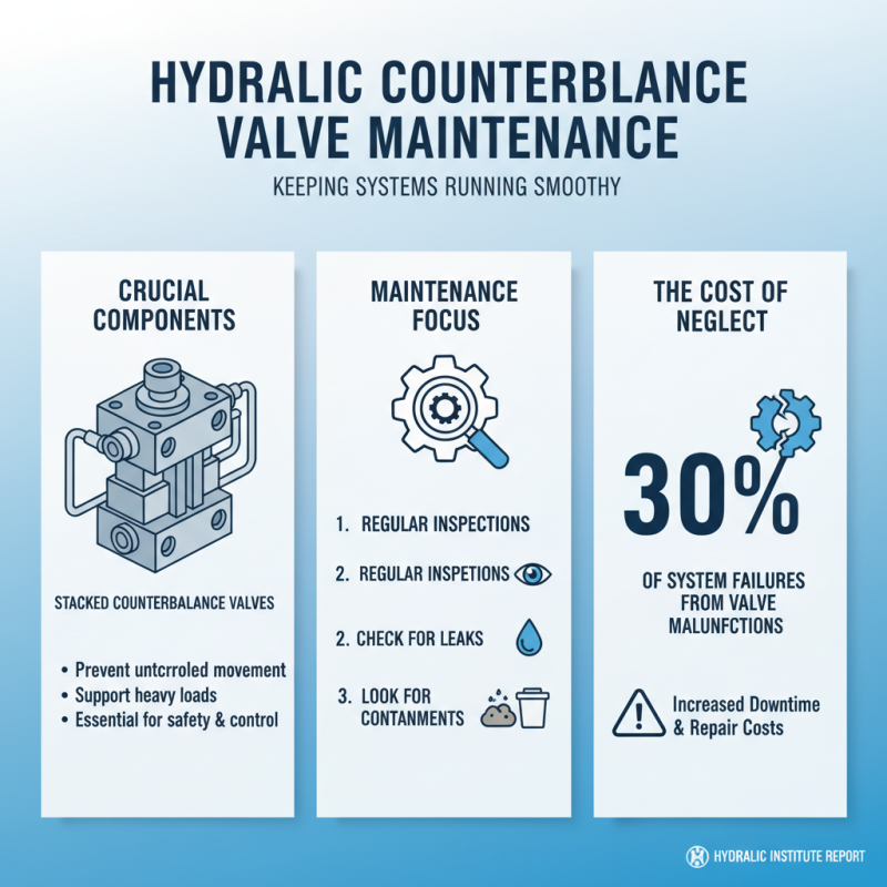 How to Use Stacked Counterbalance Valves Effectively?
