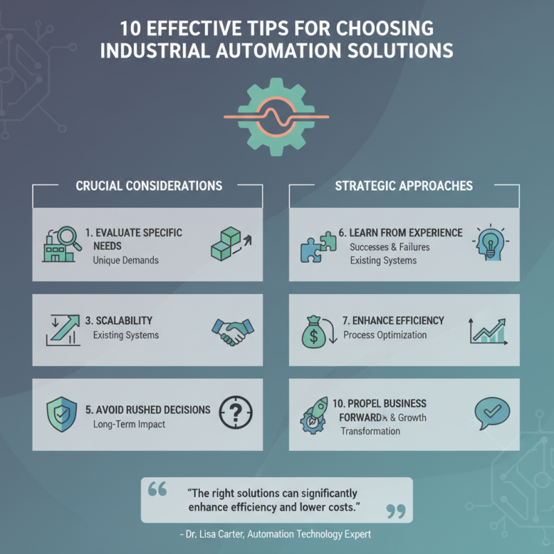 10 Effective Tips for Choosing Industrial Automation Solutions?