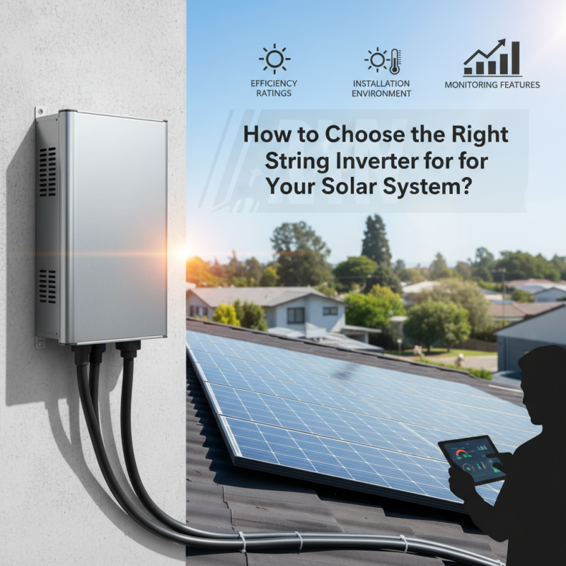 How to Choose the Right String Inverter for Your Solar System?