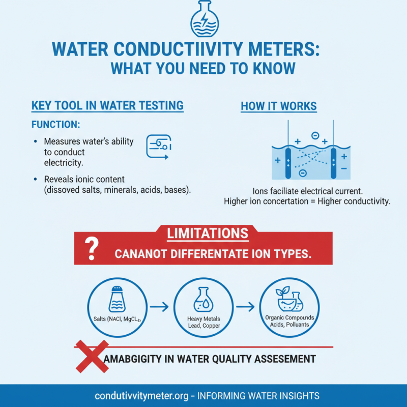 Why is a conductivity meter important in water testing?