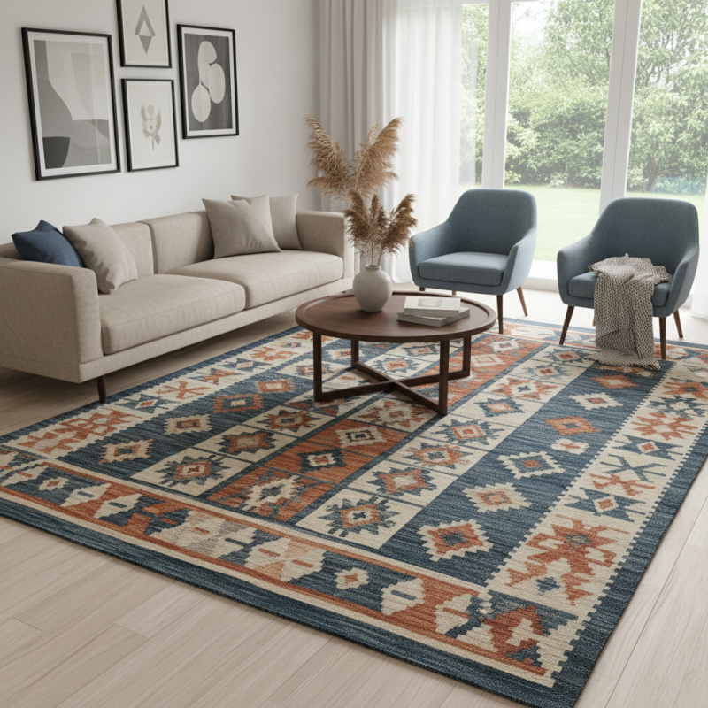What are the Benefits of Using Geometric Rugs in Home Decor?