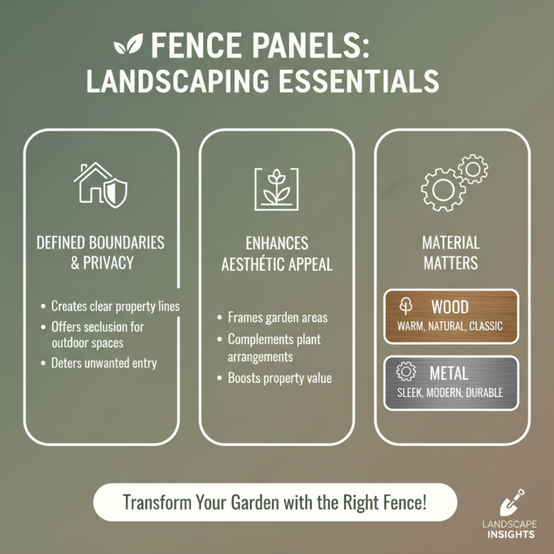 What is the Purpose of Fence Panels in Landscaping and Home Design?