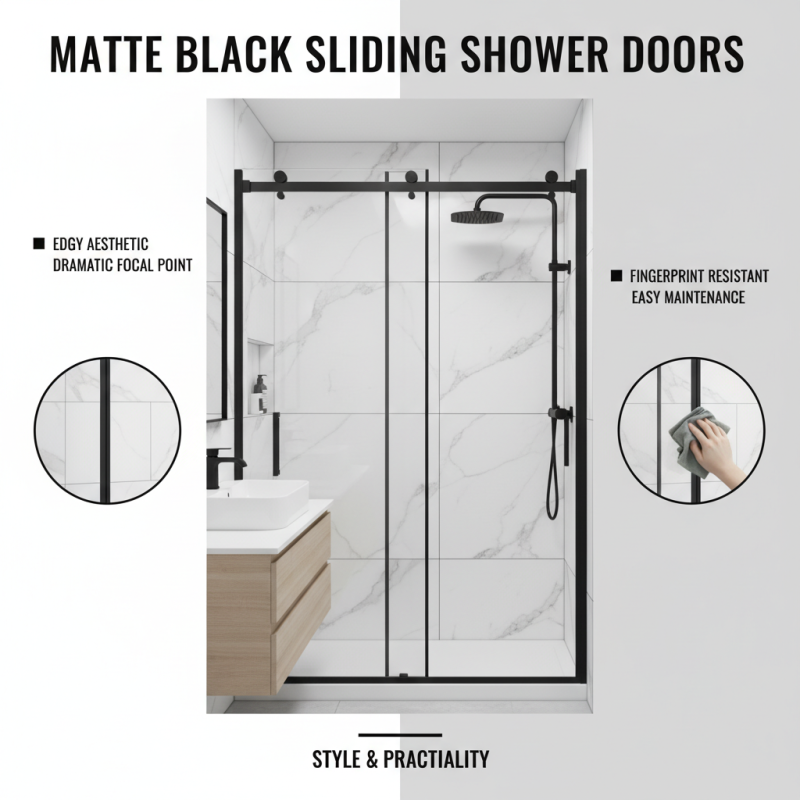 Top 10 Benefits of Matte Black Sliding Shower Doors for Modern Bathrooms