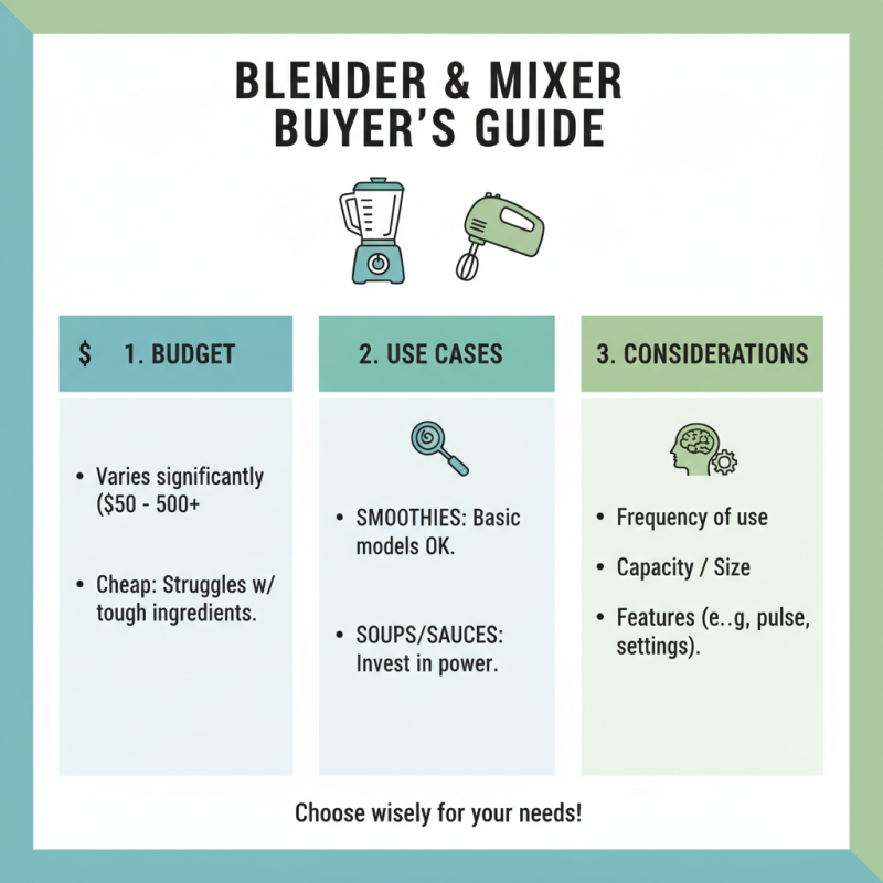 How to Choose the Best Blenders Mixers for Your Kitchen Needs?
