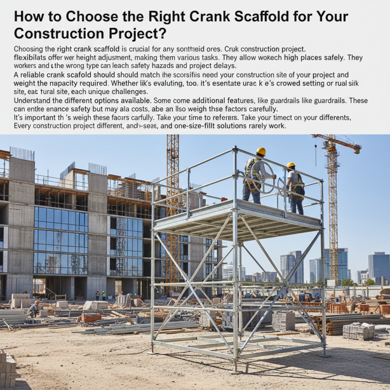 How to Choose the Right Crank Scaffold for Your Construction Project?