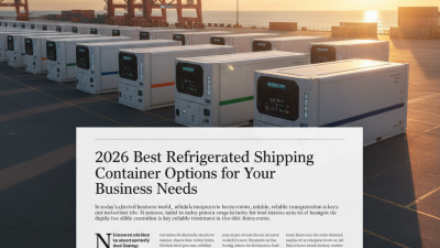 2026 Best Refrigerated Shipping Container Options for Your Business Needs