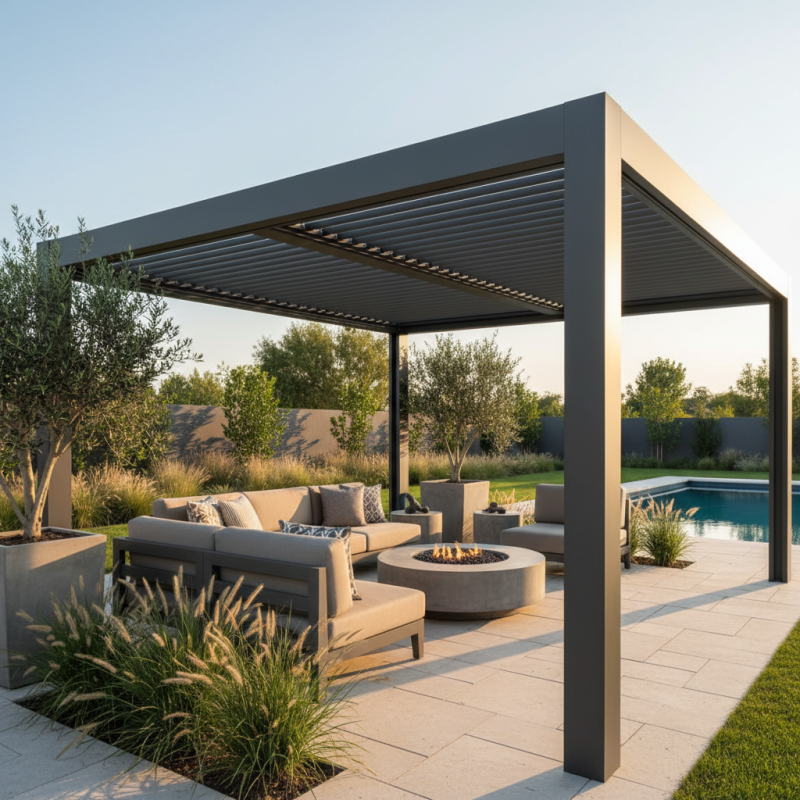 What is a Mirador Adjustable Louvered Aluminum Pergola?