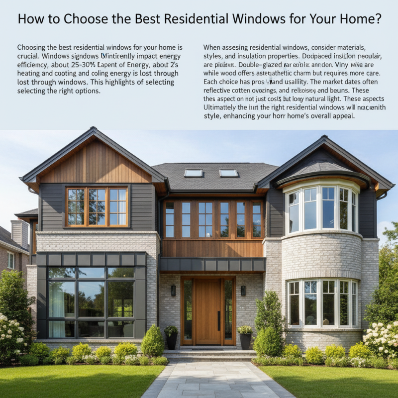 How to Choose the Best Residential Windows for Your Home?