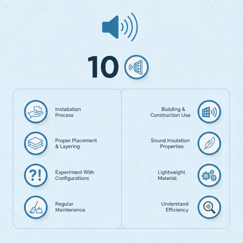 10 Essential Tips for Using Sound Absorbing Glass Wool Effectively?