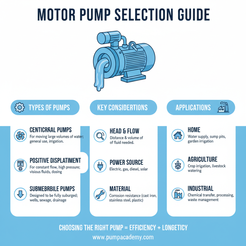 How to Choose the Right Motor Pump for Your Needs?