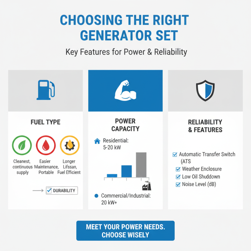 How to Select the Right Generator Set for Your Power Needs?