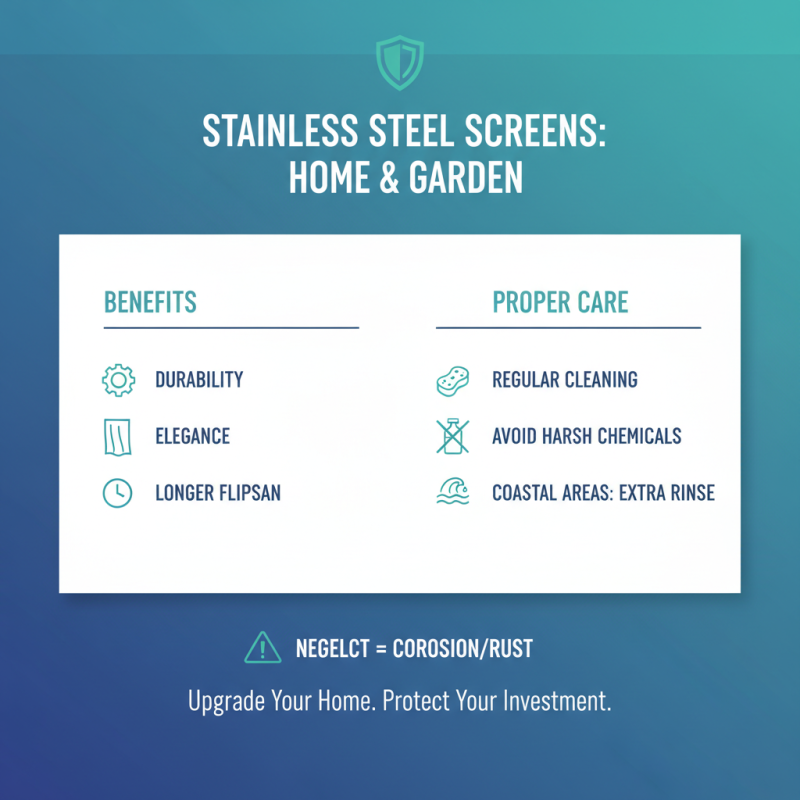 Why Choose Stainless Steel Screen for Your Home and Garden Needs?