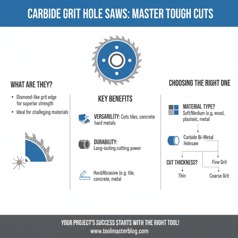 How to Choose the Right Carbide Grit Hole Saw for Your Project?