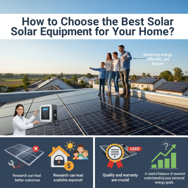 How to Choose the Best Solar Equipment for Your Home?