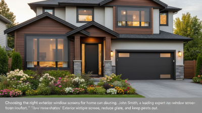 How to Choose the Best Exterior Window Screens for Your Home?