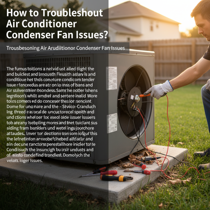How to Troubleshoot Air Conditioner Condenser Fan Issues?
