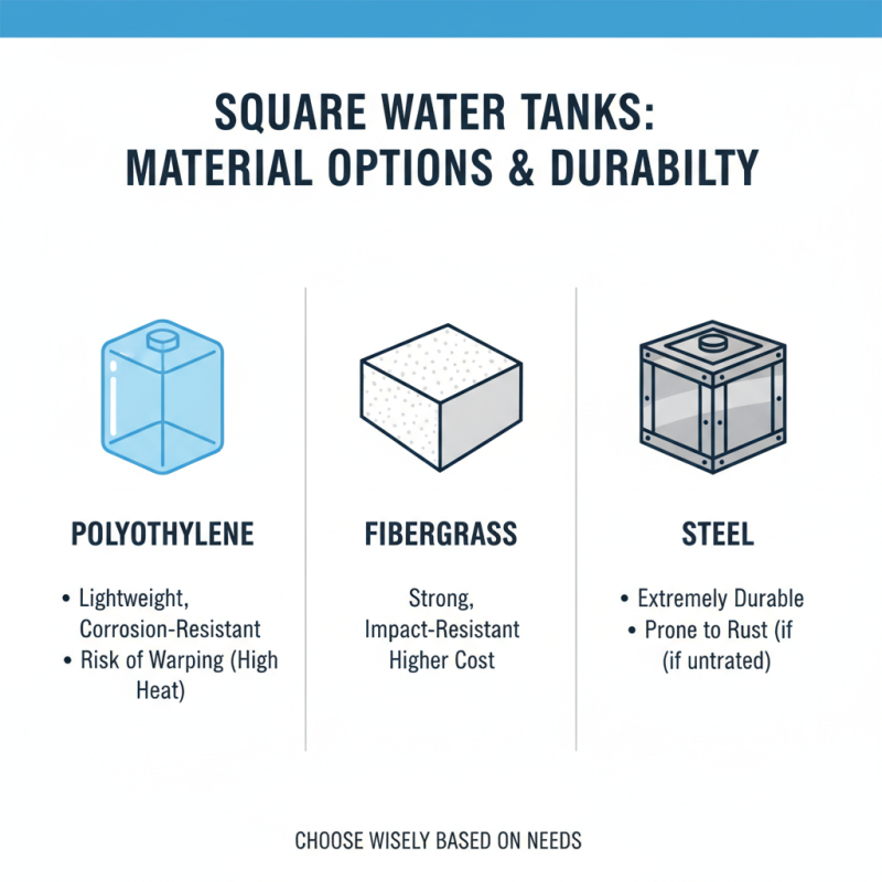 How to Choose the Right Square Water Tanks for Your Needs?