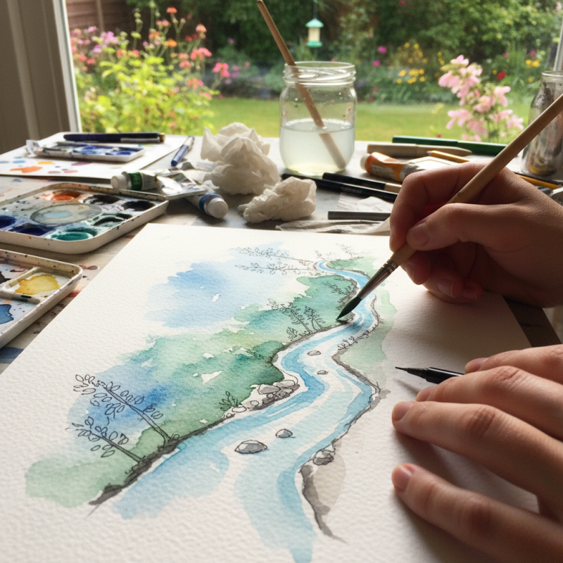 How to Create Stunning Watercolor And Pen Art for Beginners?