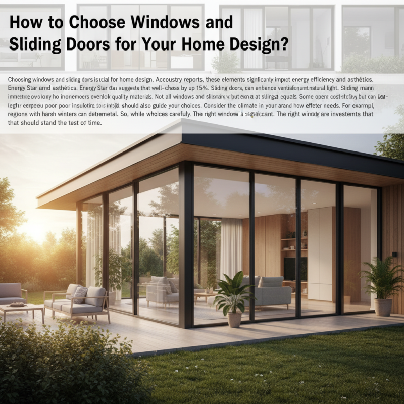 How to Choose Windows and Sliding Doors for Your Home Design?