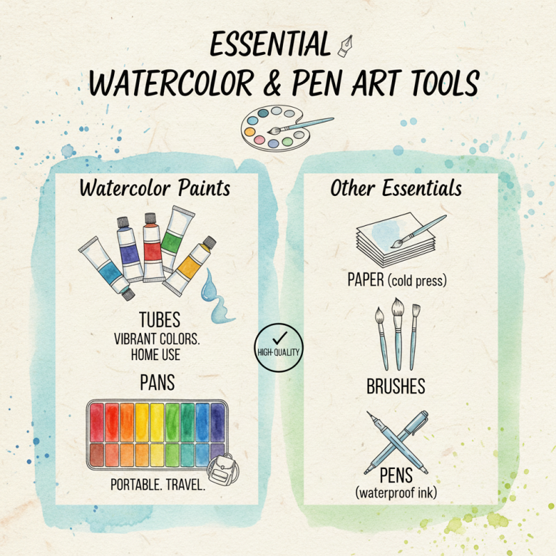 How to Create Stunning Watercolor And Pen Art for Beginners?
