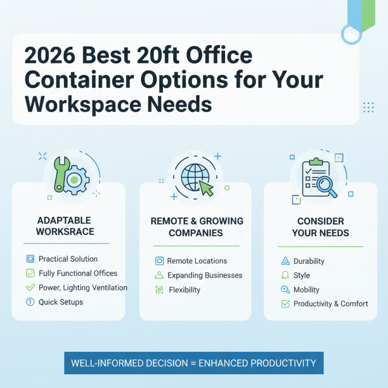 2026 Best 20ft Office Container Options for Your Workspace Needs?