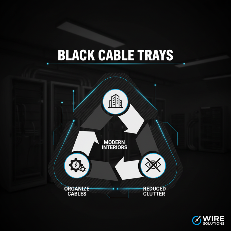 What is a black cable tray and how is it used?