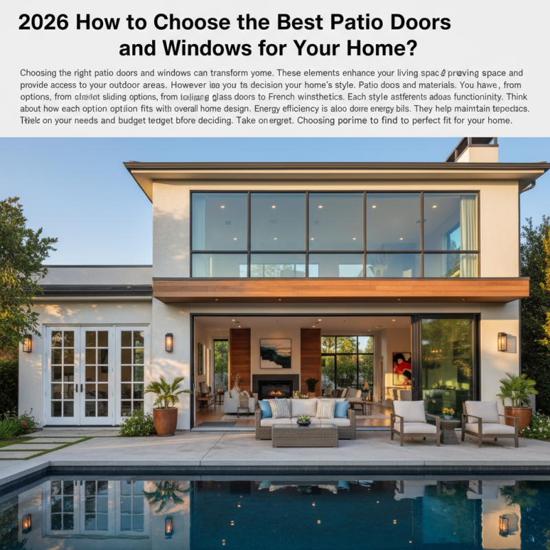 2026 How to Choose the Best Patio Doors and Windows for Your Home?