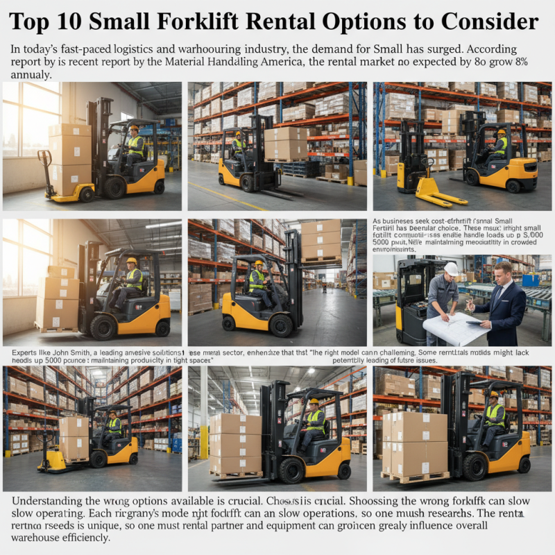 Top 10 Small Forklift Rental Options to Consider?