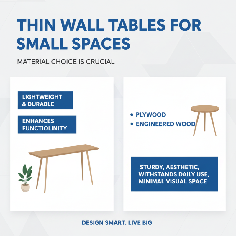 Thin Wall Table Design Tips for Small Spaces?