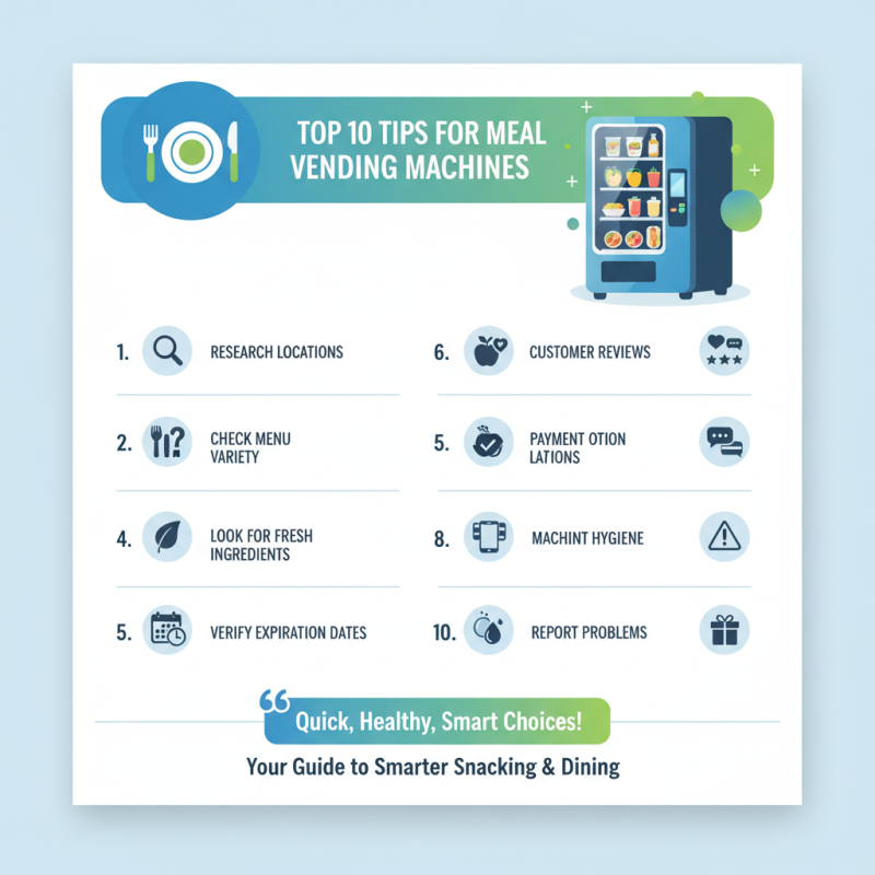 Top 10 Tips for Using Meal Vending Machines Effectively?