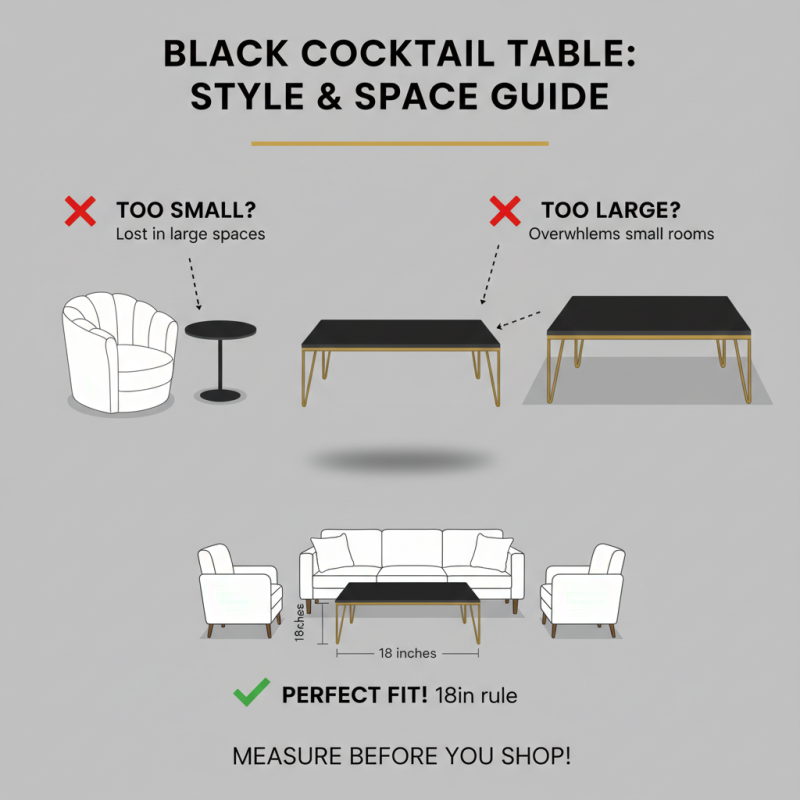 How to Choose the Perfect Black Cocktail Table for Your Living Space?