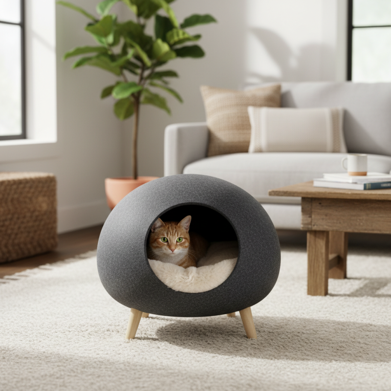 Как выбрать закрытые лежаки для кошек и чем они полезны?