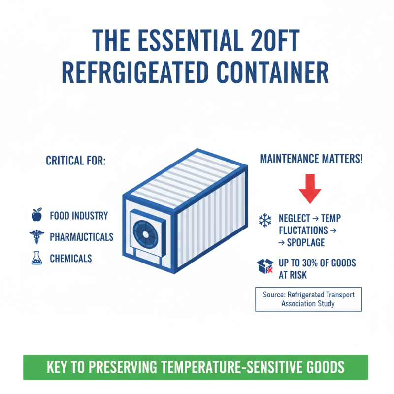 What is a 20ft refrigerated container used for?