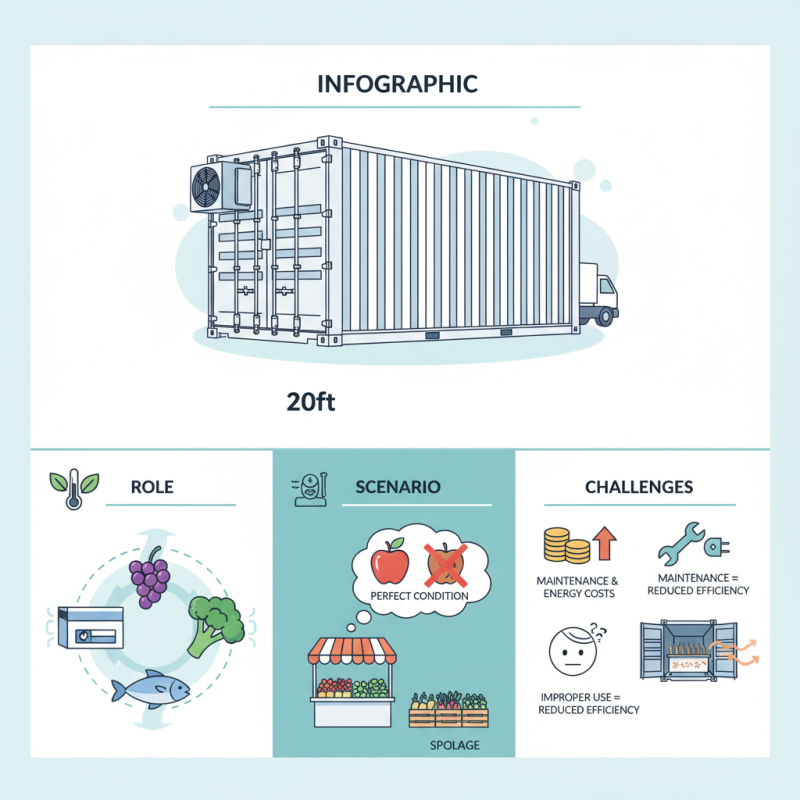 What is a 20ft refrigerated container used for?