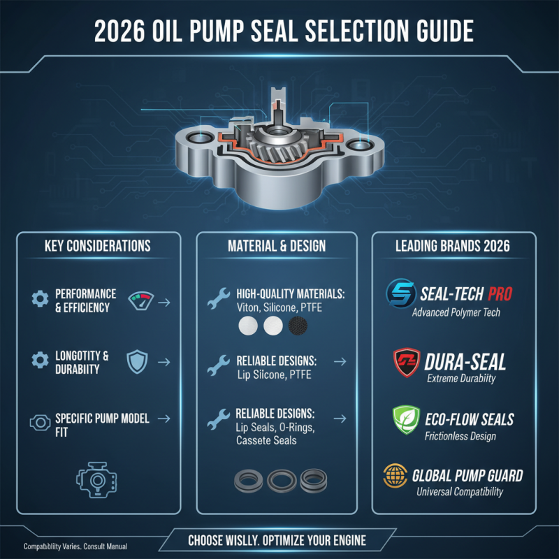 2026 Best Oil Pump Seals for Optimal Performance and Durability?