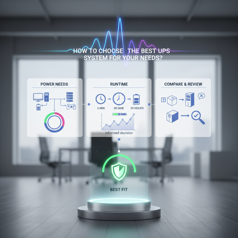 How to Choose the Best UPS System for Your Needs?