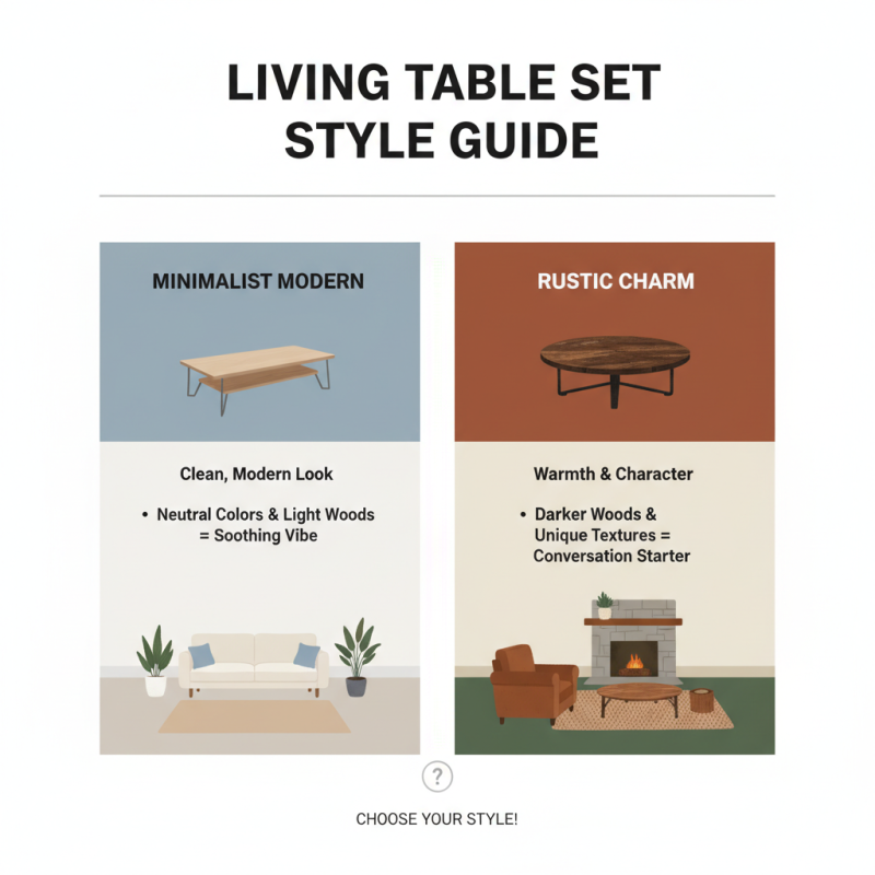 Why You Should Consider a Living Table Set for Your Home Decor?