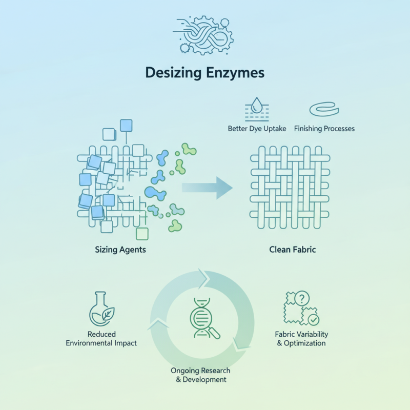 What is desizing enzyme and how does it work in textiles?